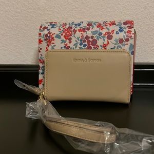 Emma & Sophia Leather Zip Wristlet
